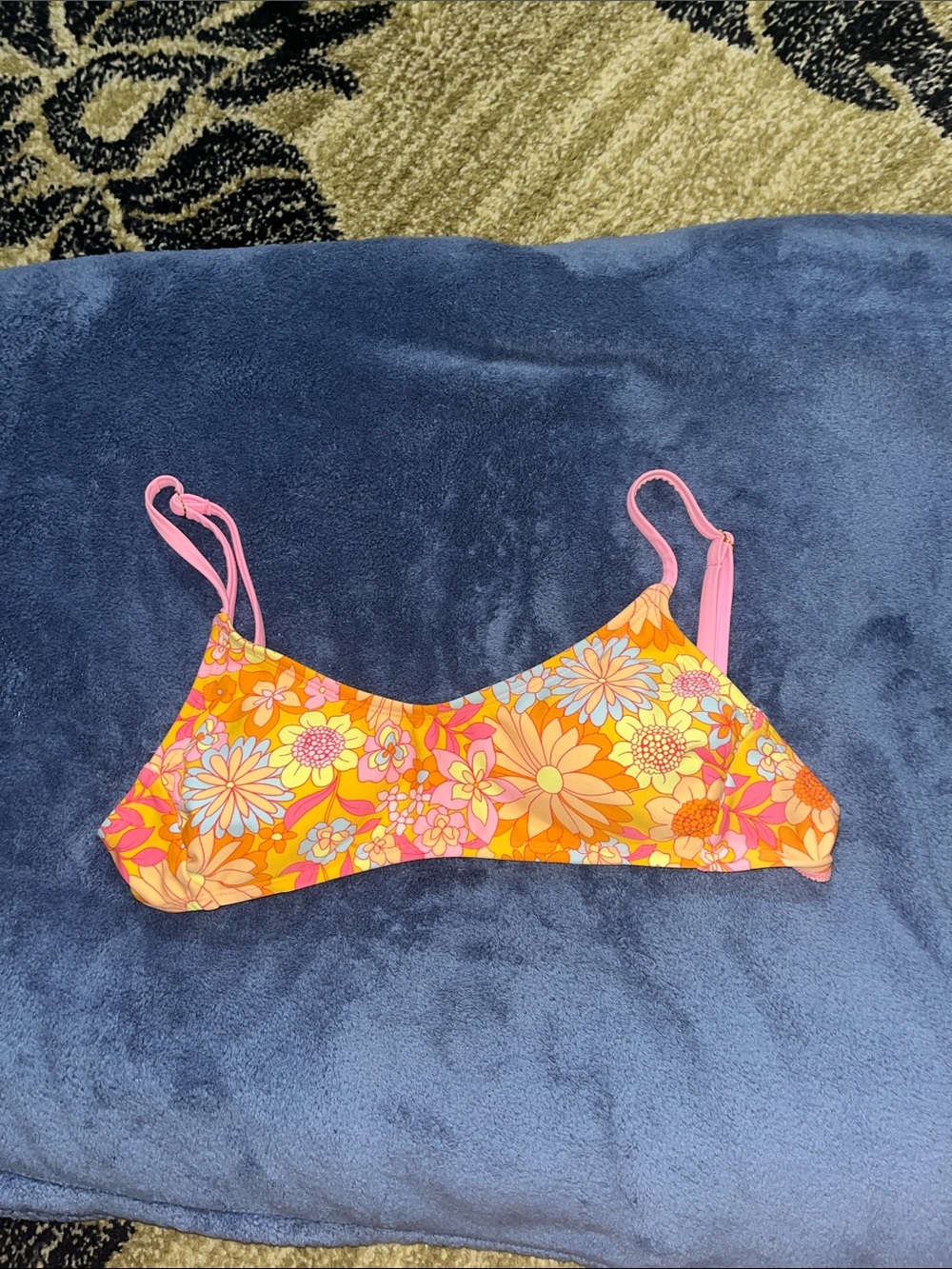 wild fable Pink and Yellow Floral Bikini Top